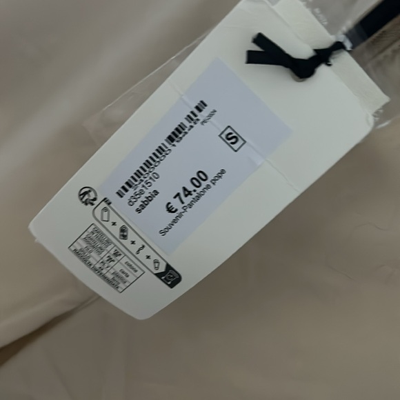 Brand new from Italy lightweight cotton pants slim w elastic back - Picture 2 of 4